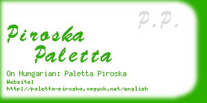piroska paletta business card